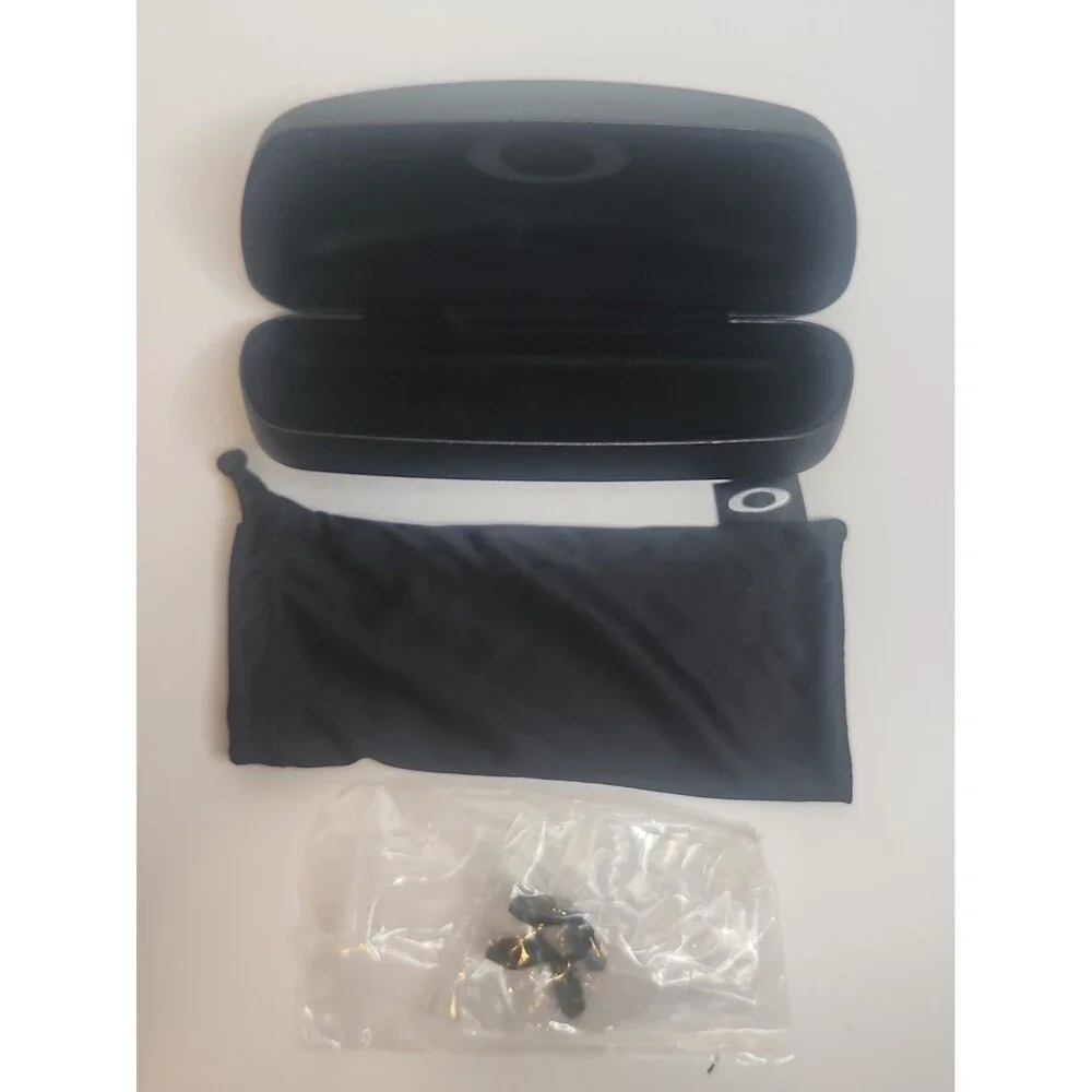 Oakley Bevel Eyeglasses Satin Black Blue OX8161-0457 57-13 145 Mens W/ Case